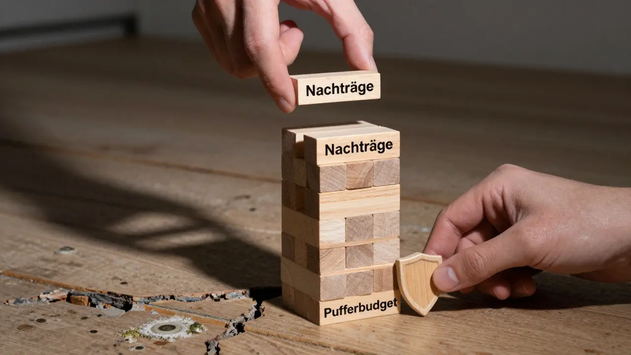 Ein Pufferbudget stabilisiert einen wachsenden Turm aus unerwarteten Kosten.