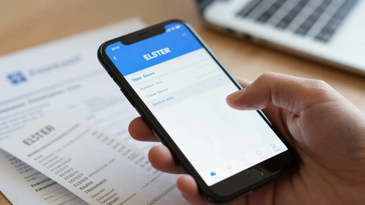 Digitale Steuererklärung per Smartphone im modernen Homeoffice