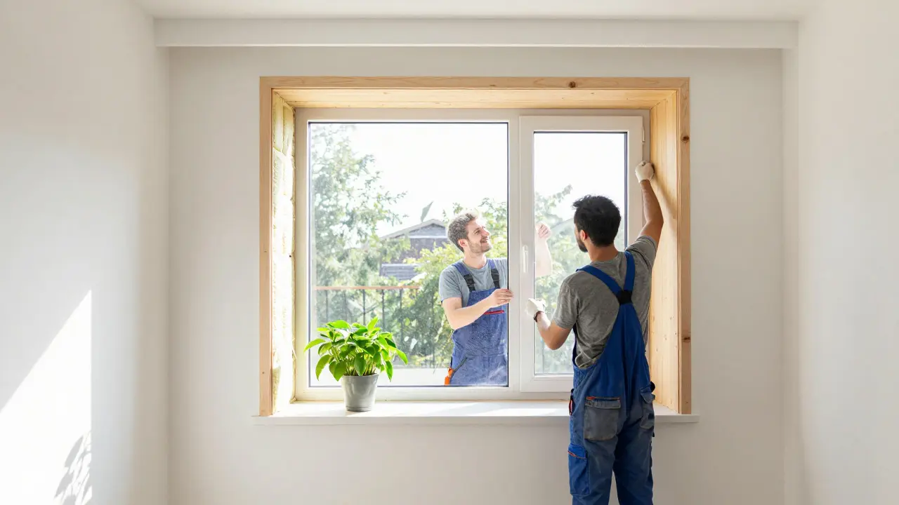 Moderne, energieeffiziente Renovierung einer Wohnung mit viel Sonnenlicht