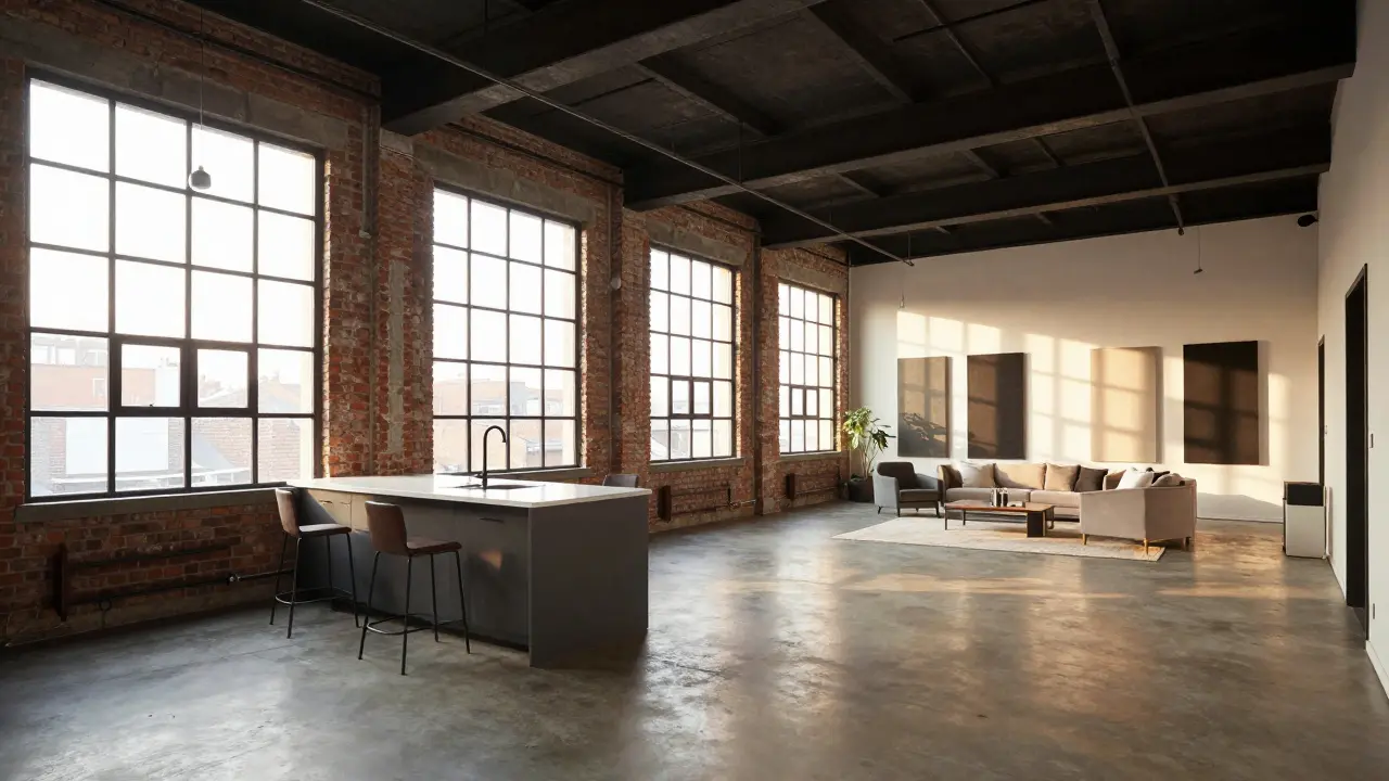 Modernes Loft-Apartment in einer ehemaligen Fabrik