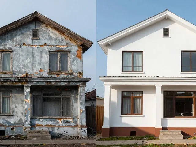 Fassade gedämmt und neu gestaltet: Vorher-Nachher im Vergleich