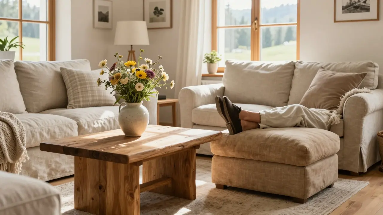 Landhausstil im Wohnzimmer: So gelingt der rustikale Look