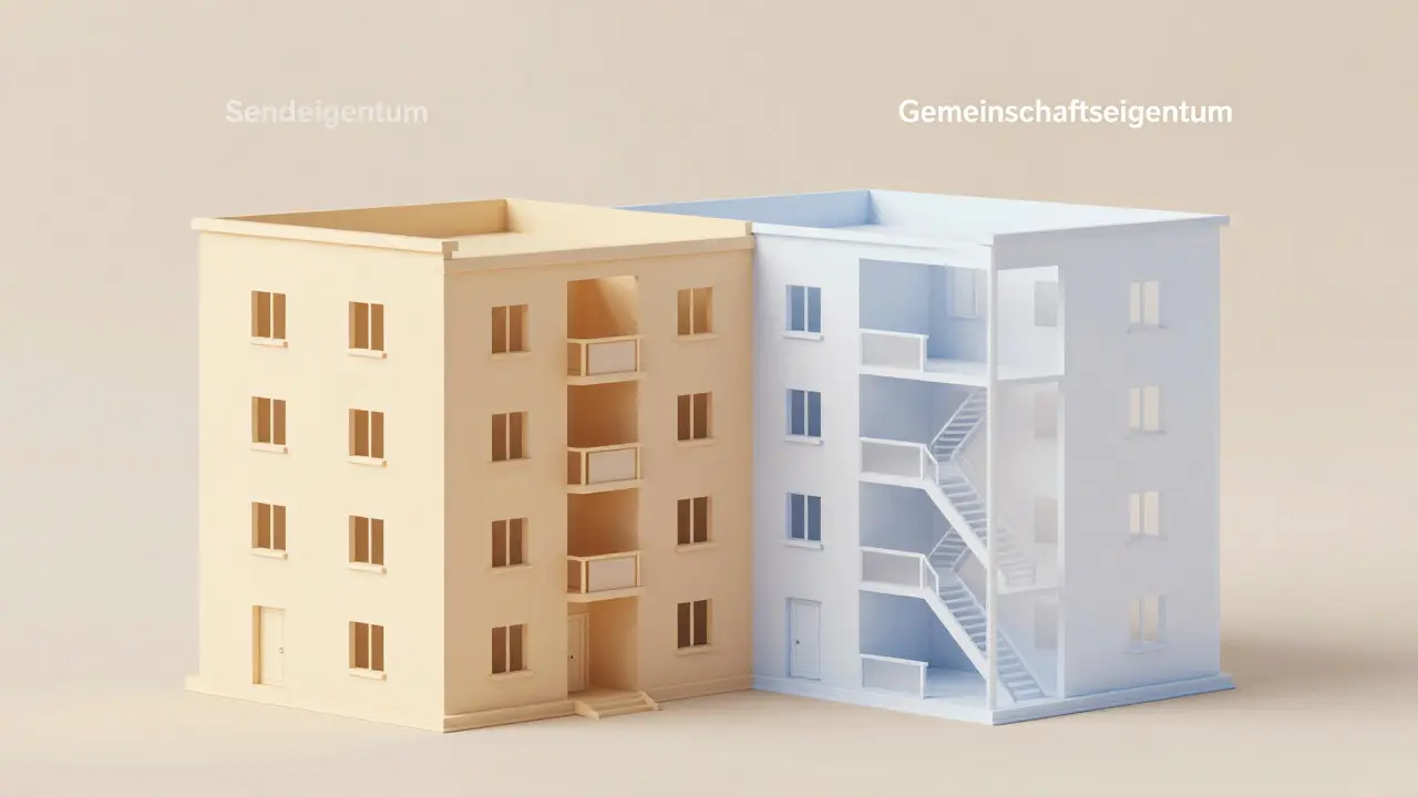 Visuelle Darstellung von Sondernutzungs- und Gemeinschaftseigentum