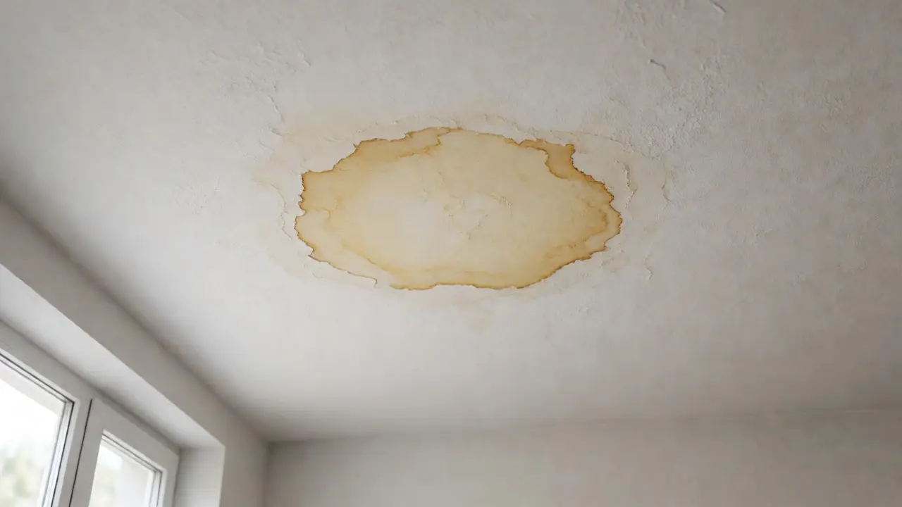 Wasserflecken an der Decke: Ursachen, Lecksuche & Reparatur